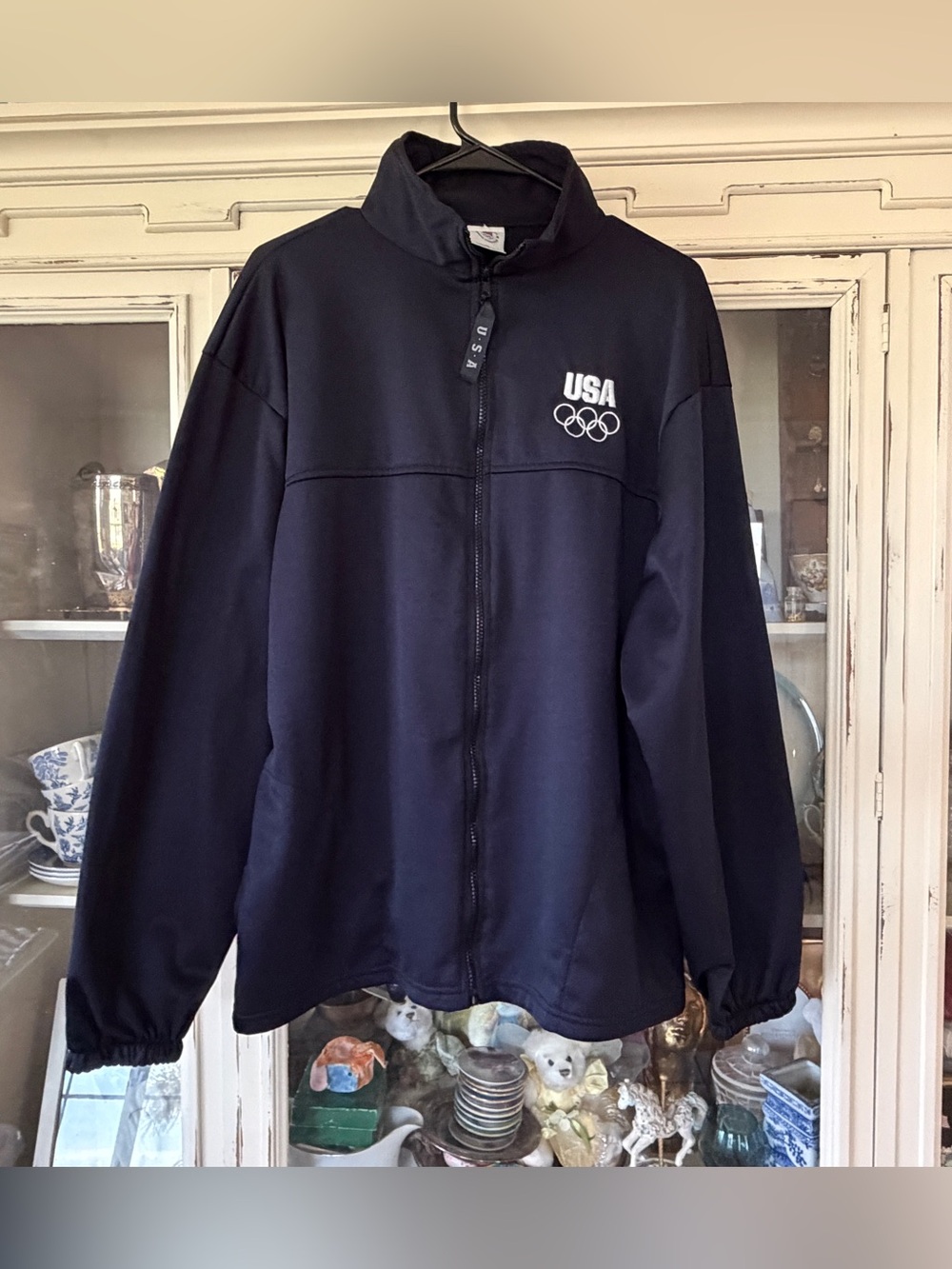 USA Olympic Navy Lightweight Full-Zip Jacket